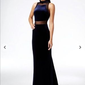 Black Gown with Sheer detail. Formal dress. Prom